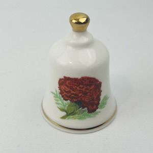Danbury Mint Ohio Scarlet Carnation Official‎ State Flower Bell Collection